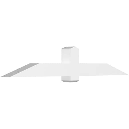 Ekena Millwork Eugene Architectural Grade PVC Gable Bracket, 84"W x 14"H x 6"D x 6"F, 4/12 Pitch GBP084X14X0606EUG00
